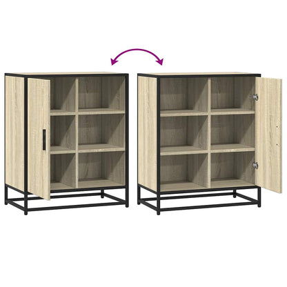 Dressoir 62x35x76 cm bewerkt hout sonoma eikenkleurig