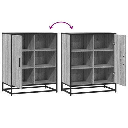 Dressoir 62x35x76 cm bewerkt hout grijs sonoma eikenkleurig