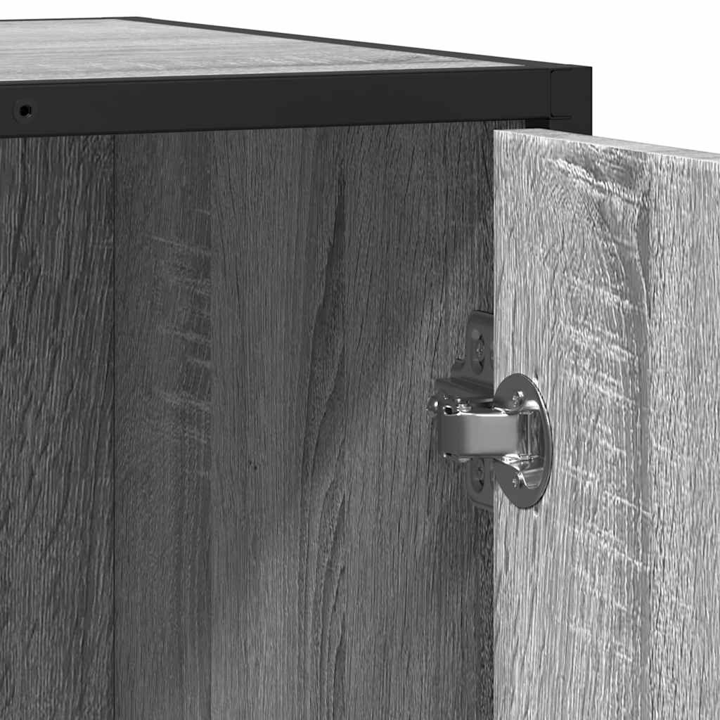 Dressoir 62x35x76 cm bewerkt hout grijs sonoma eikenkleurig