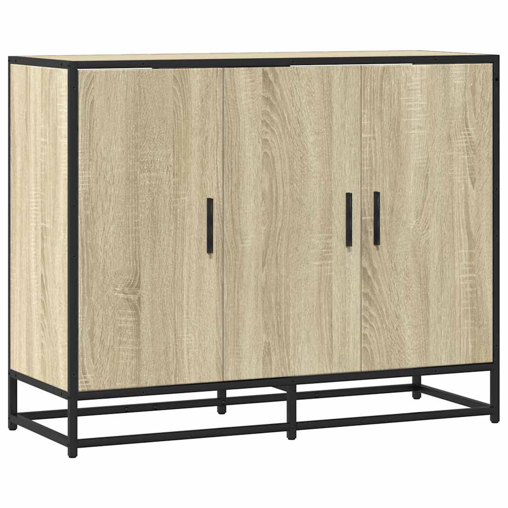 Dressoir 94x35x76 cm bewerkt hout sonoma eikenkleurig