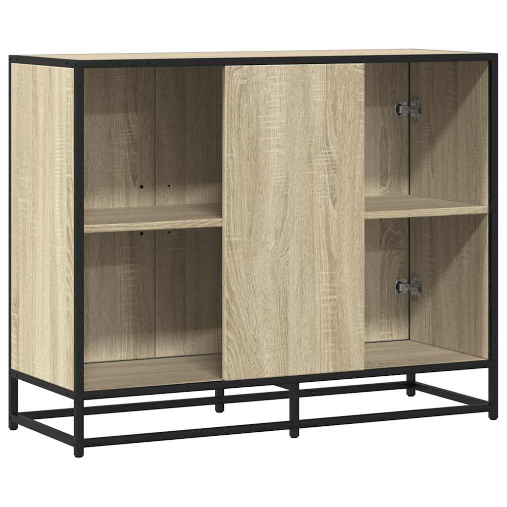 Dressoir 94x35x76 cm bewerkt hout sonoma eikenkleurig