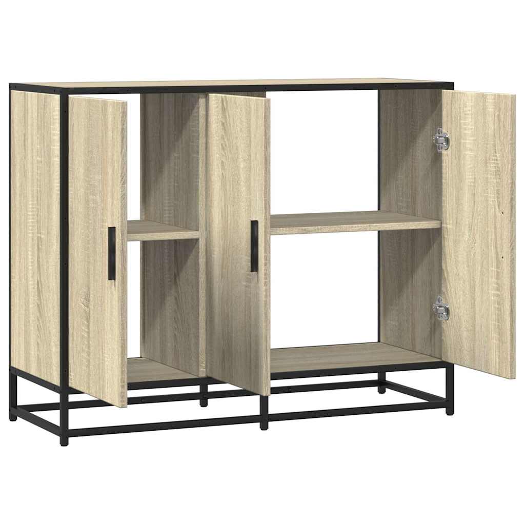 Dressoir 94x35x76 cm bewerkt hout sonoma eikenkleurig