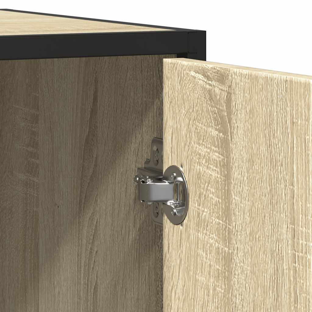Dressoir 94x35x76 cm bewerkt hout sonoma eikenkleurig