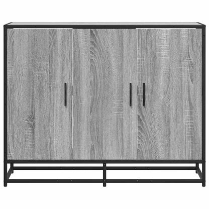 Dressoir 94x35x76 cm bewerkt hout grijs sonoma eikenkleurig
