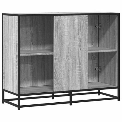 Dressoir 94x35x76 cm bewerkt hout grijs sonoma eikenkleurig