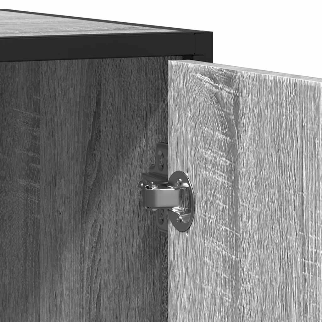 Dressoir 94x35x76 cm bewerkt hout grijs sonoma eikenkleurig