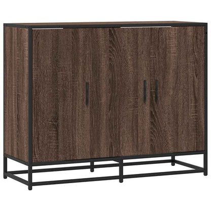 Dressoir 94x35x76 cm bewerkt hout bruin eikenkleur