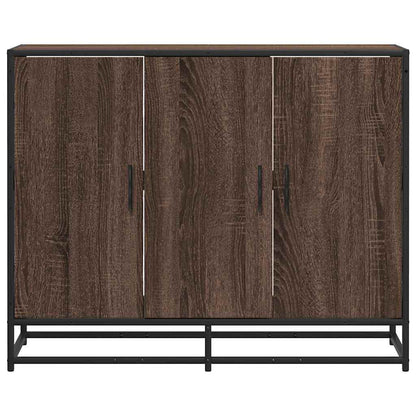 Dressoir 94x35x76 cm bewerkt hout bruin eikenkleur