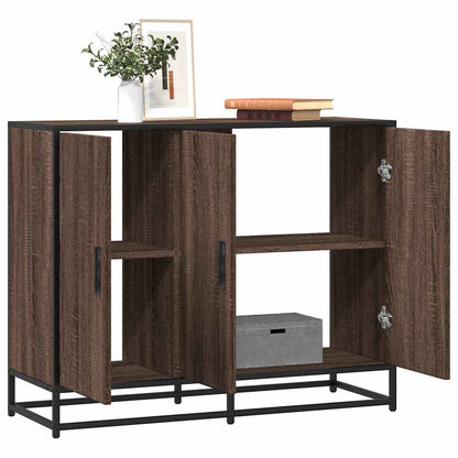 Dressoir 94x35x76 cm bewerkt hout bruin eikenkleur
