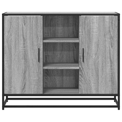 Dressoir 92x35x76 cm bewerkt hout grijs sonoma eikenkleurig
