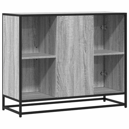 Dressoir 92x35x76 cm bewerkt hout grijs sonoma eikenkleurig