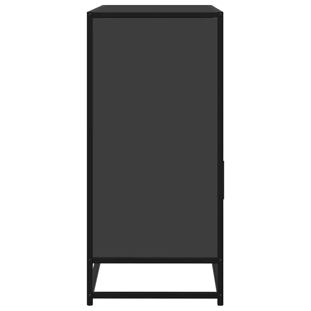 Dressoir 100x35x76 cm bewerkt hout zwart