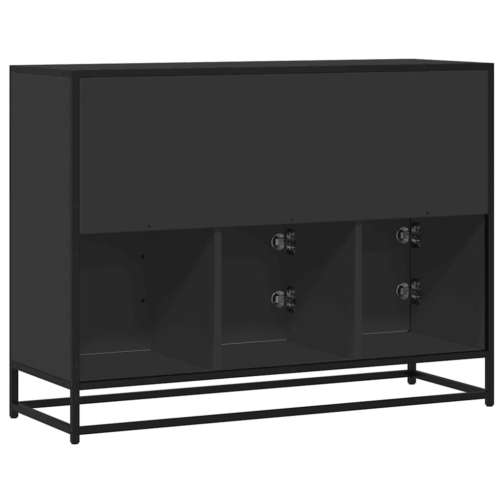 Dressoir 100x35x76 cm bewerkt hout zwart