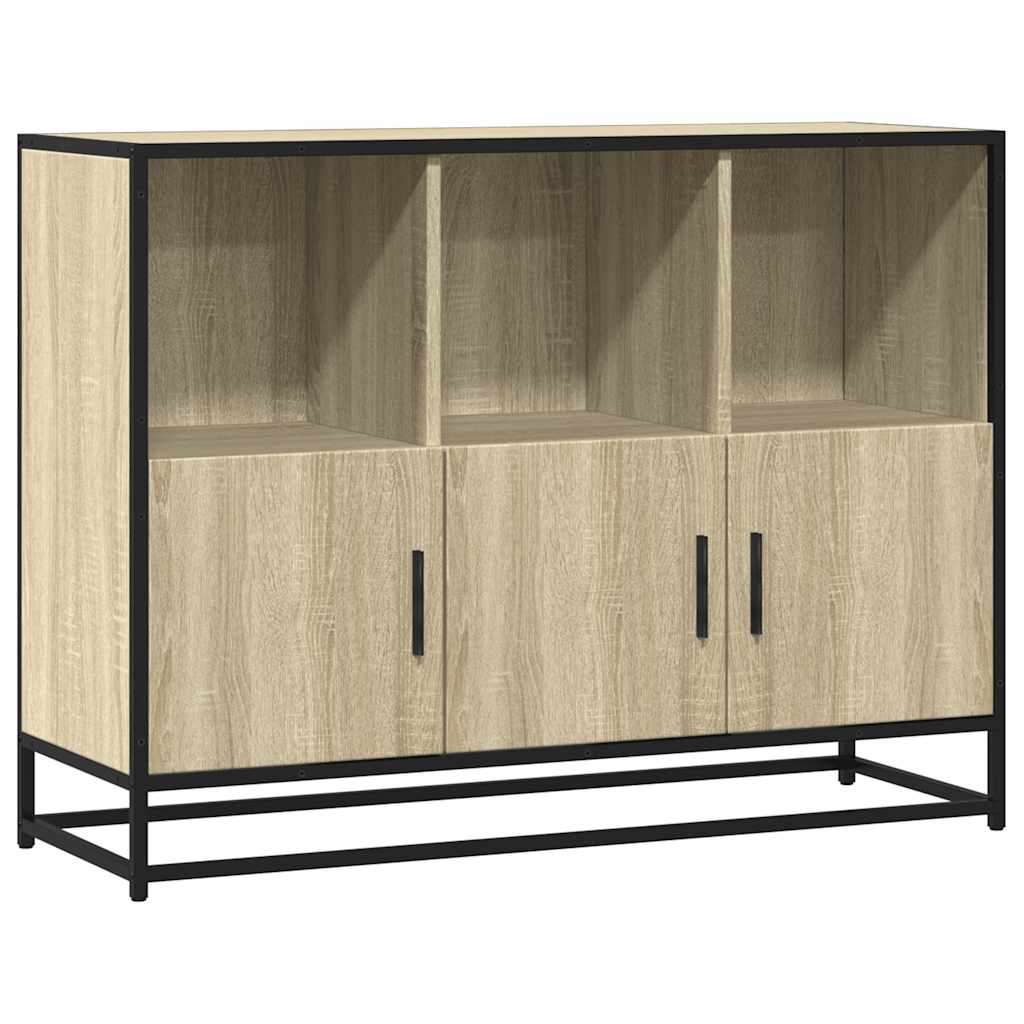 Dressoir 100x35x76 cm bewerkt hout sonoma eikenkleurig