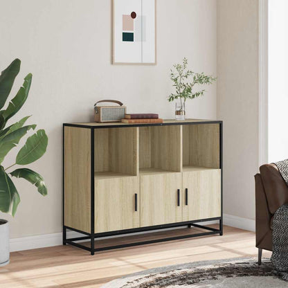 Dressoir 100x35x76 cm bewerkt hout sonoma eikenkleurig