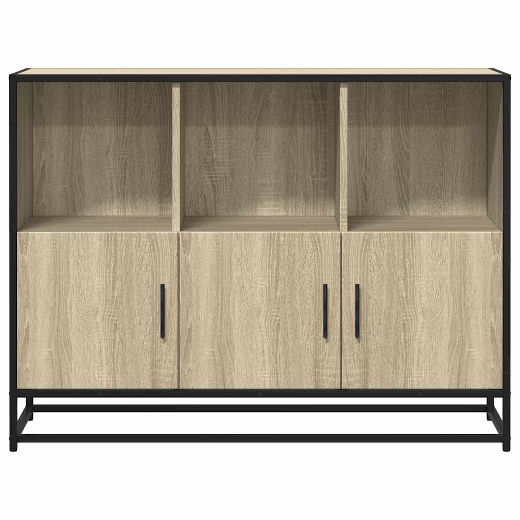 Dressoir 100x35x76 cm bewerkt hout sonoma eikenkleurig