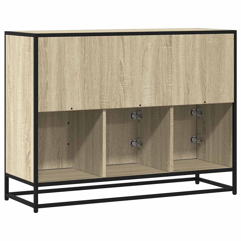 Dressoir 100x35x76 cm bewerkt hout sonoma eikenkleurig