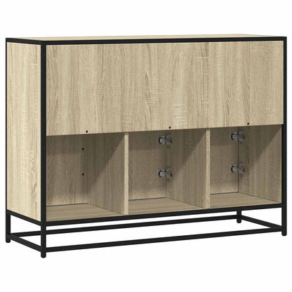 Dressoir 100x35x76 cm bewerkt hout sonoma eikenkleurig