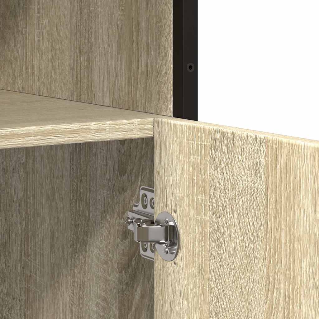 Dressoir 100x35x76 cm bewerkt hout sonoma eikenkleurig