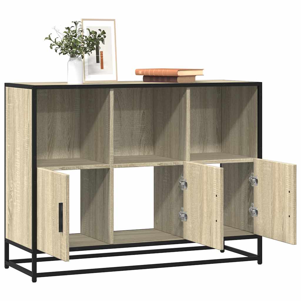 Dressoir 100x35x76 cm bewerkt hout sonoma eikenkleurig