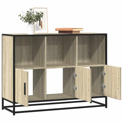 Dressoir 100x35x76 cm bewerkt hout sonoma eikenkleurig