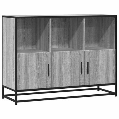 Dressoir 100x35x76 cm bewerkt hout grijs sonoma eikenkleurig