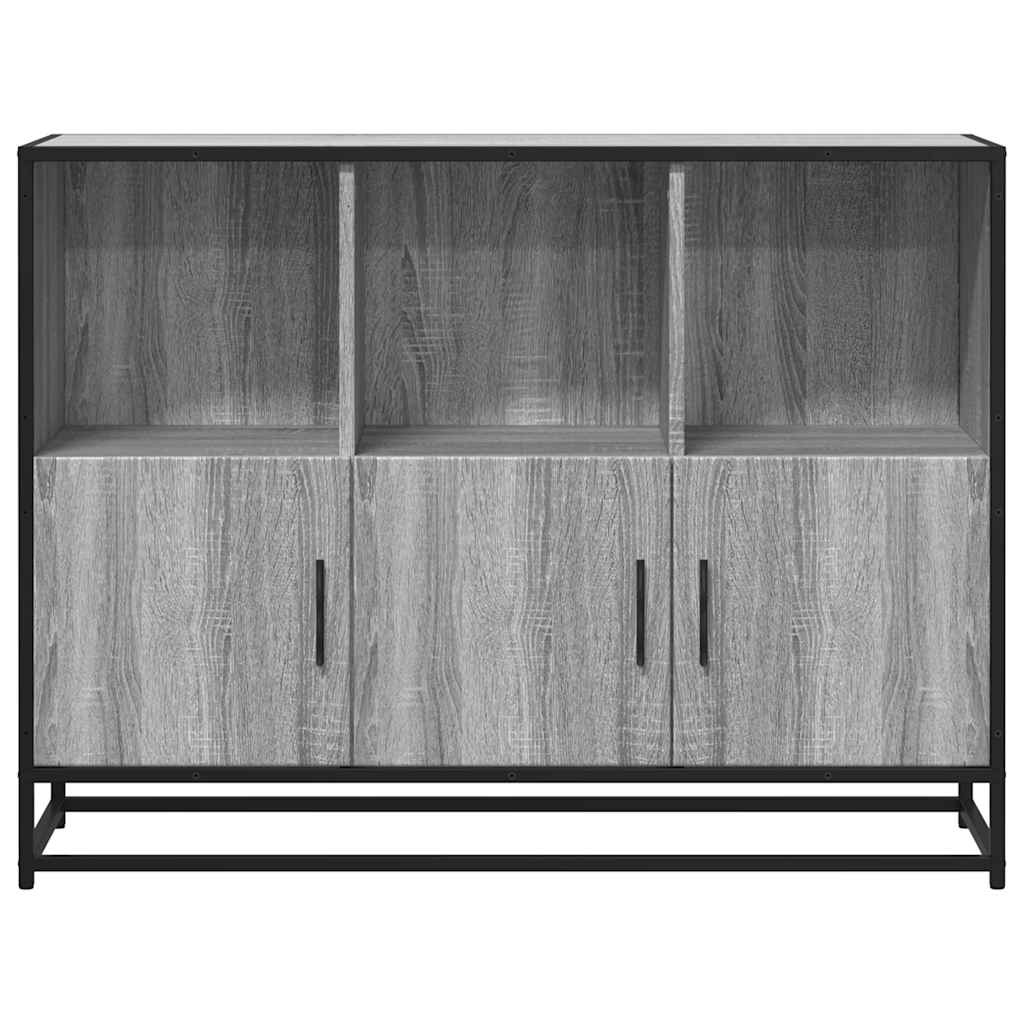 Dressoir 100x35x76 cm bewerkt hout grijs sonoma eikenkleurig