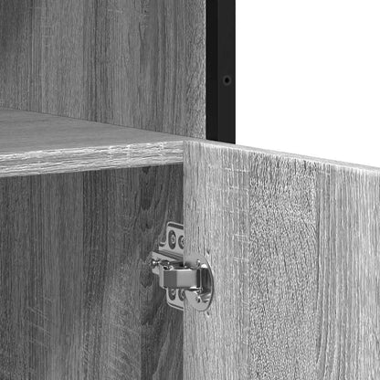 Dressoir 100x35x76 cm bewerkt hout grijs sonoma eikenkleurig
