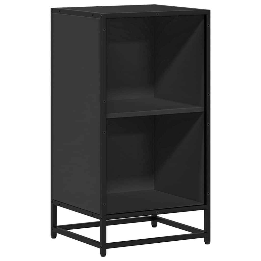 Boekenkast 40x35x76 cm bewerkt hout zwart