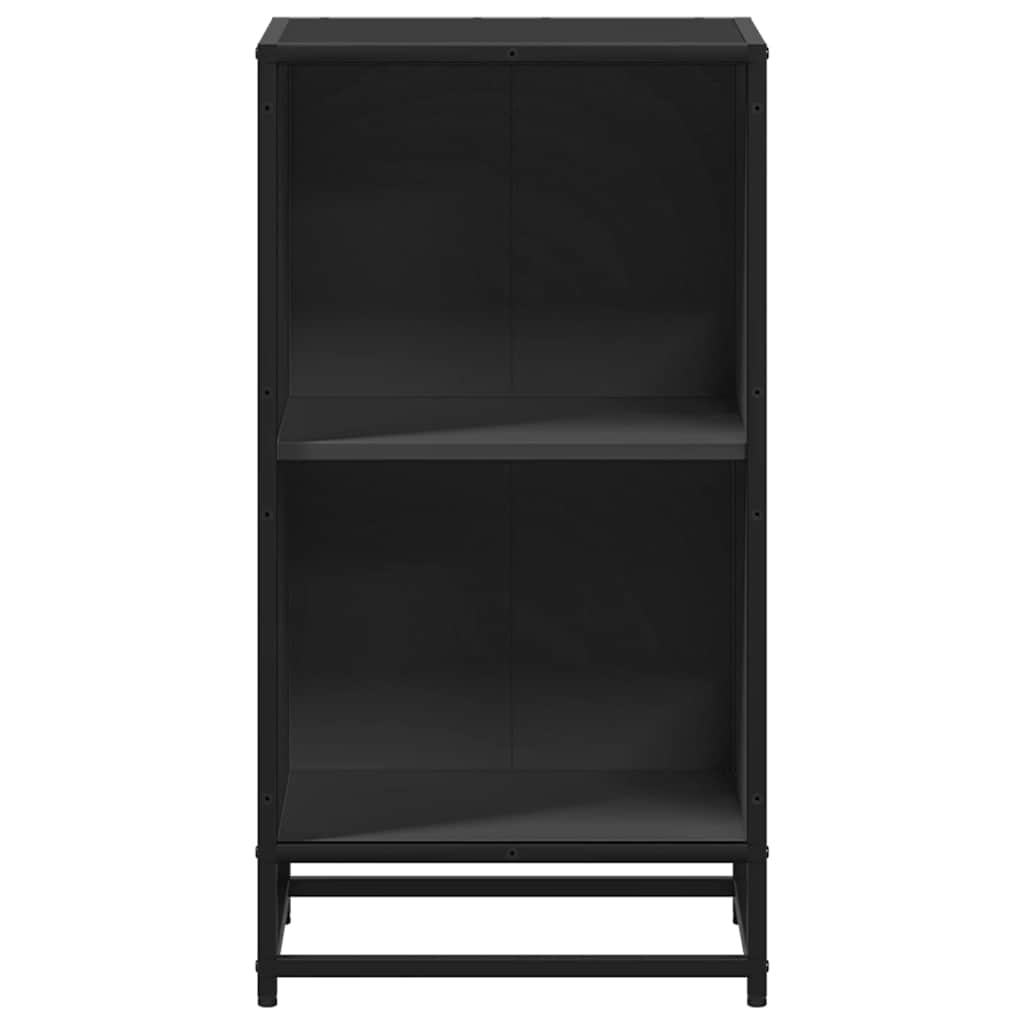 Boekenkast 40x35x76 cm bewerkt hout zwart