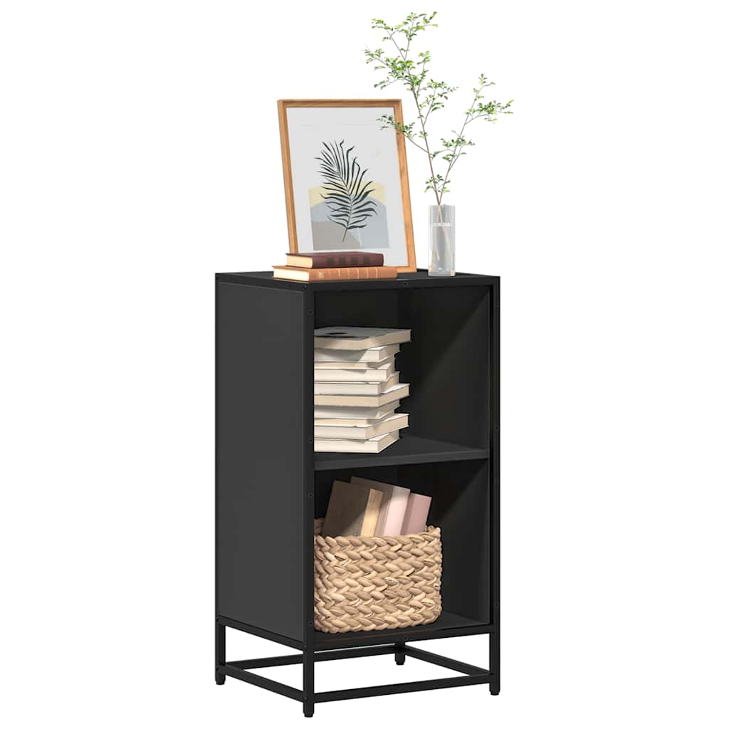 Boekenkast 40x35x76 cm bewerkt hout zwart