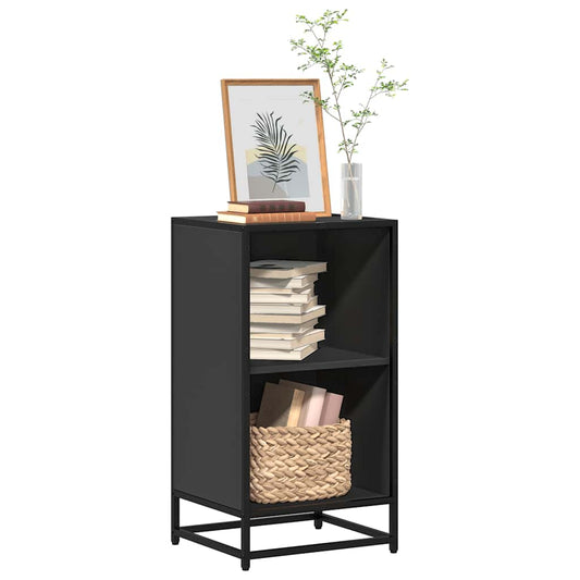 Boekenkast 40x35x76 cm bewerkt hout zwart