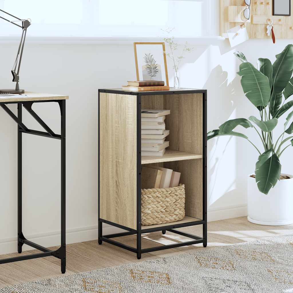 Boekenkast 40x35x76 cm bewerkt hout sonoma eikenkleurig