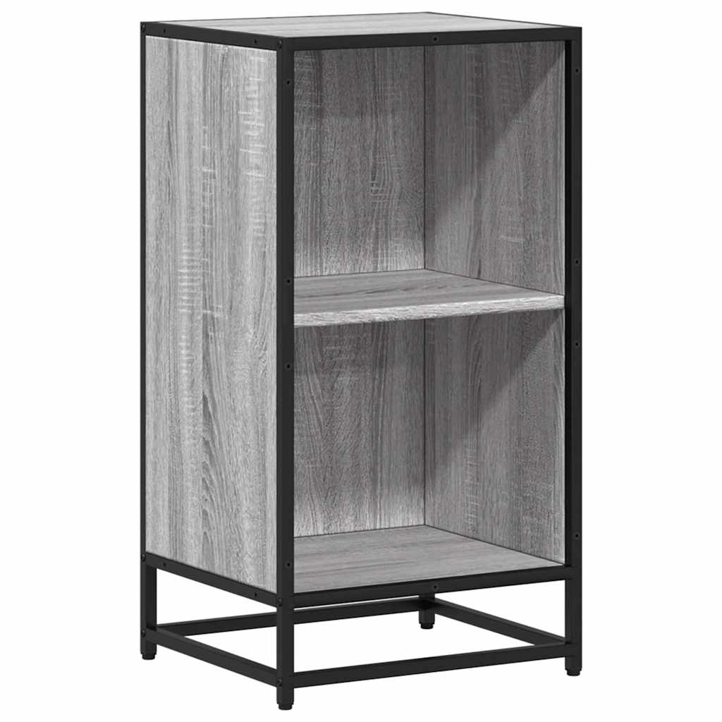 Boekenkast 40x35x76 cm bewerkt hout grijs sonoma eikenkleurig