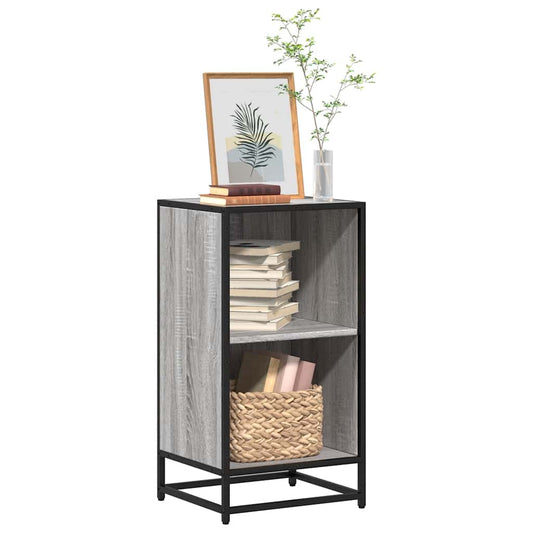 Boekenkast 40x35x76 cm bewerkt hout grijs sonoma eikenkleurig