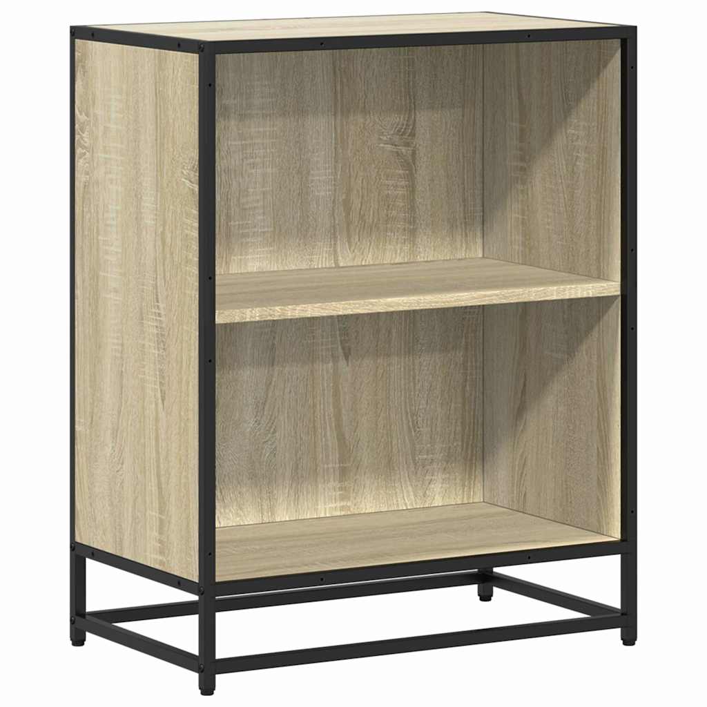 Boekenkast 60x35x76 cm bewerkt hout sonoma eikenkleurig