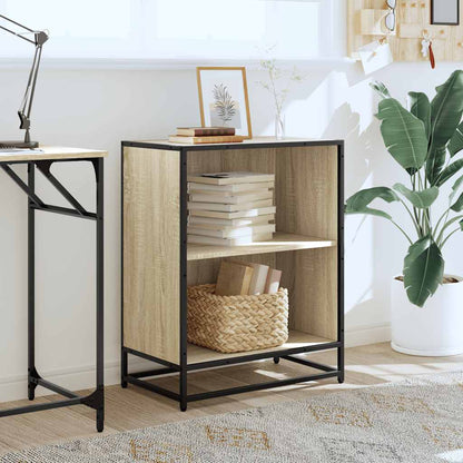Boekenkast 60x35x76 cm bewerkt hout sonoma eikenkleurig