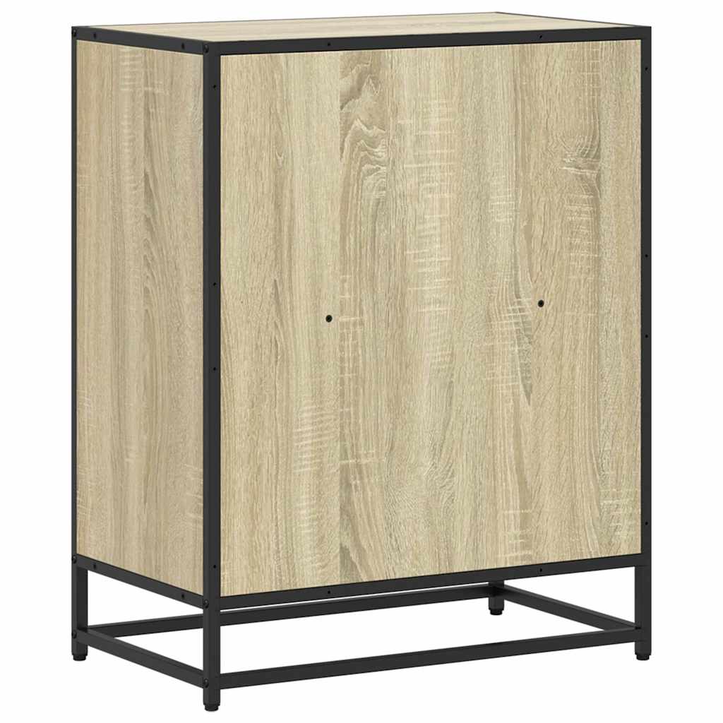 Boekenkast 60x35x76 cm bewerkt hout sonoma eikenkleurig