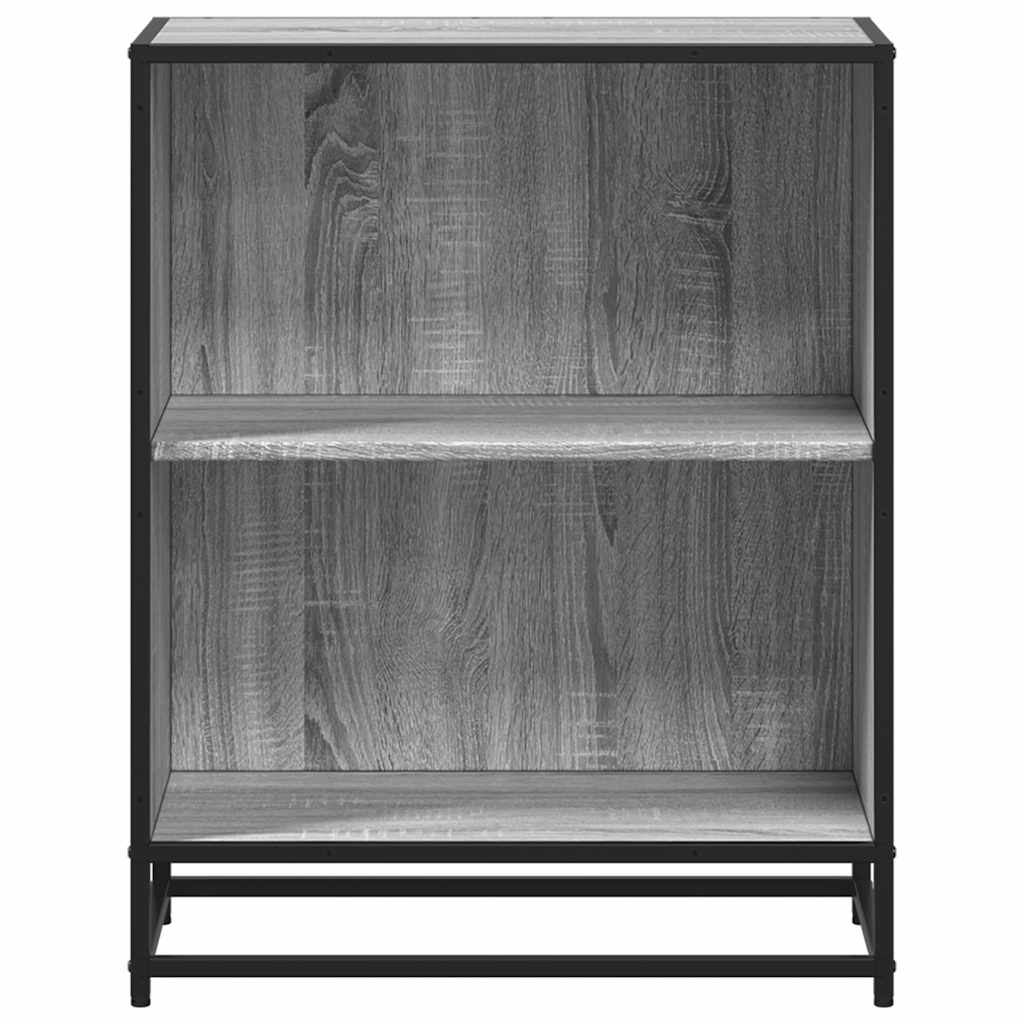 Boekenkast 60x35x76 cm bewerkt hout grijs sonoma eikenkleurig