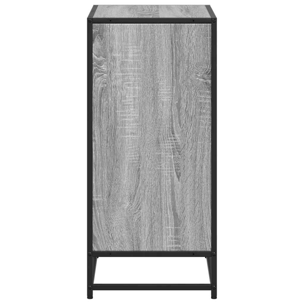 Boekenkast 60x35x76 cm bewerkt hout grijs sonoma eikenkleurig