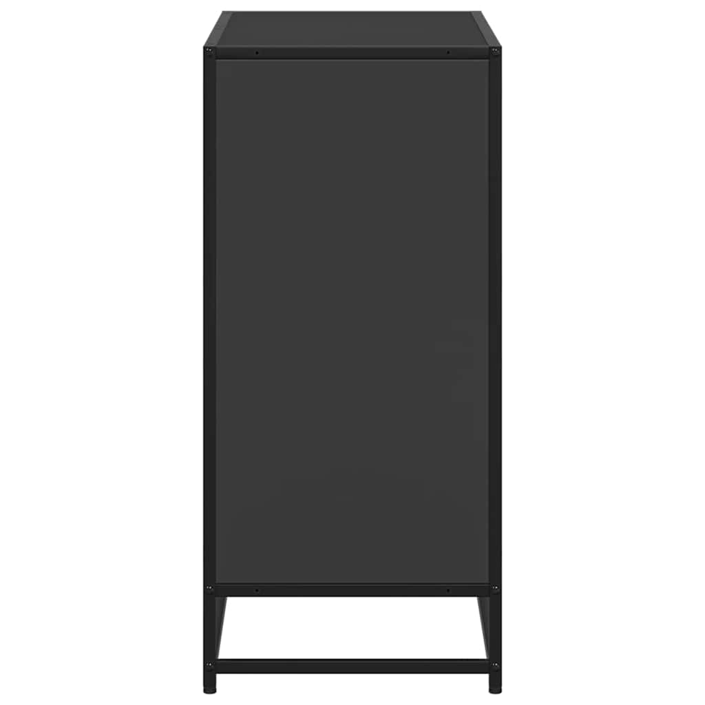 Boekenkast 80,5x35x76 cm bewerkt hout zwart