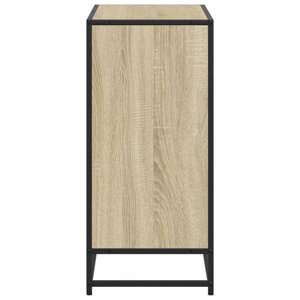Boekenkast 80,5x35x76 cm bewerkt hout sonoma eikenkleurig
