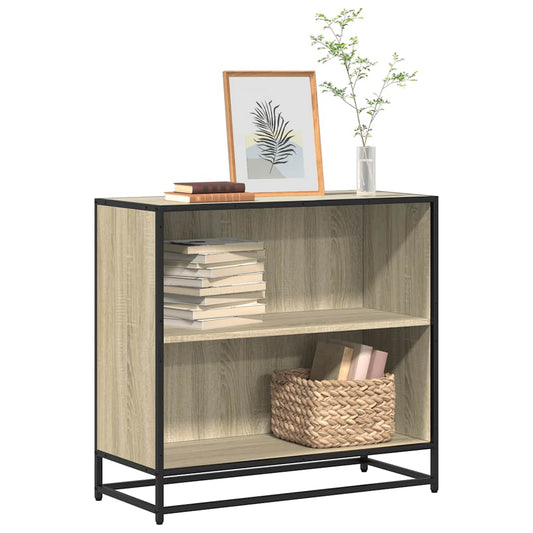 Boekenkast 80,5x35x76 cm bewerkt hout sonoma eikenkleurig