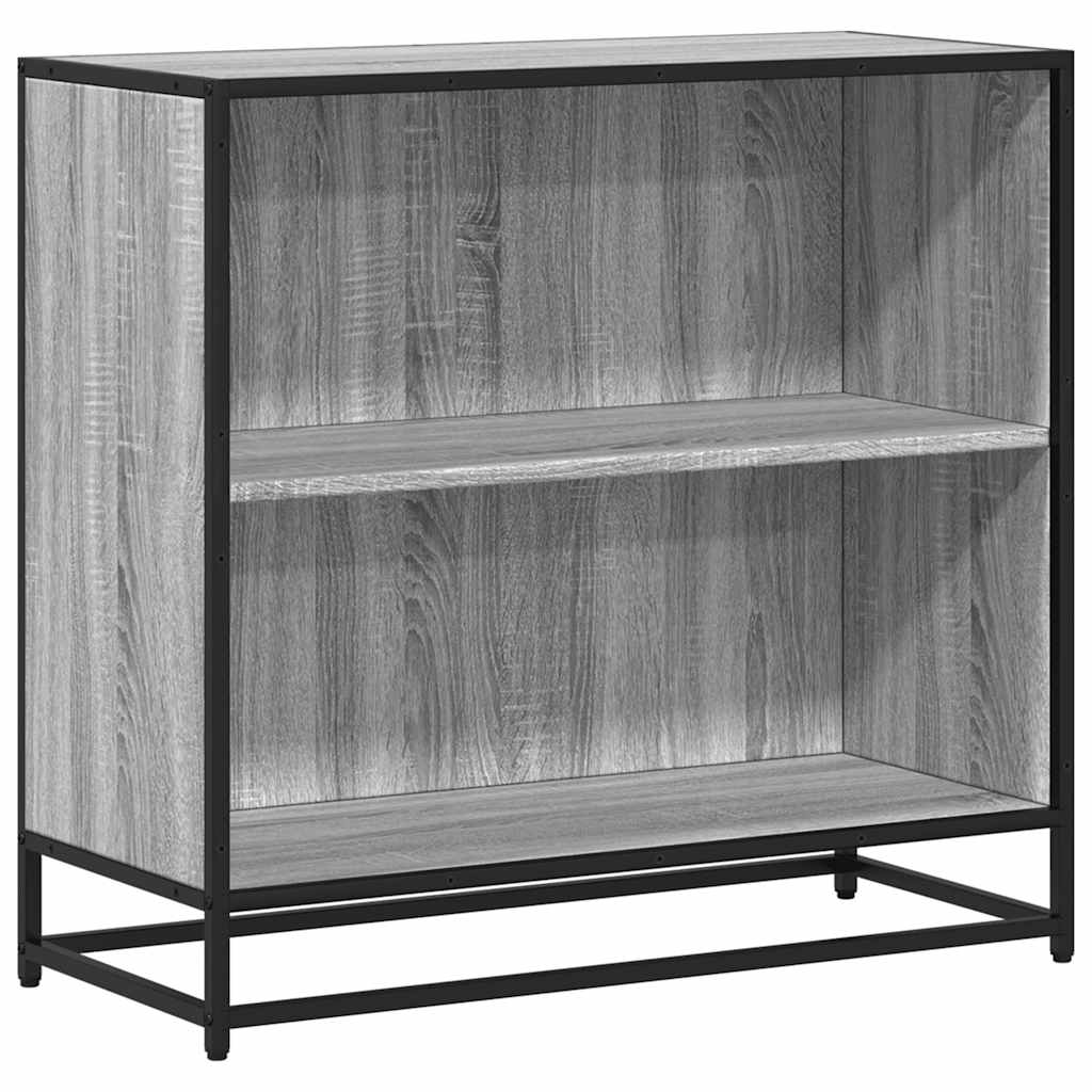 Boekenkast 80,5x35x76 cm bewerkt hout grijs sonoma eikenkleurig