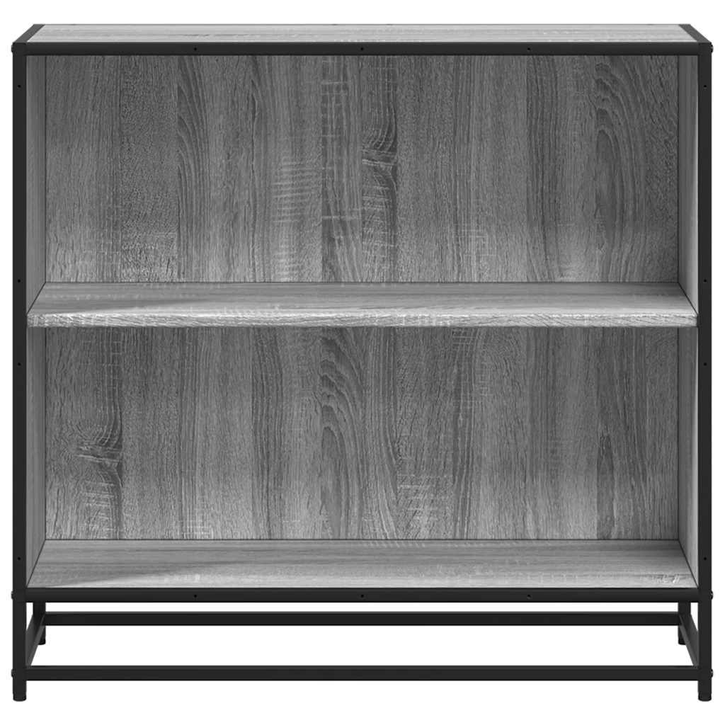 Boekenkast 80,5x35x76 cm bewerkt hout grijs sonoma eikenkleurig
