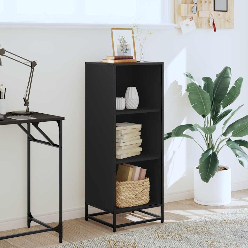Boekenkast 40x35x107,5 cm bewerkt hout zwart