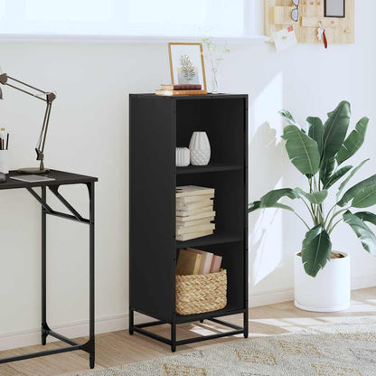 Boekenkast 40x35x107,5 cm bewerkt hout zwart