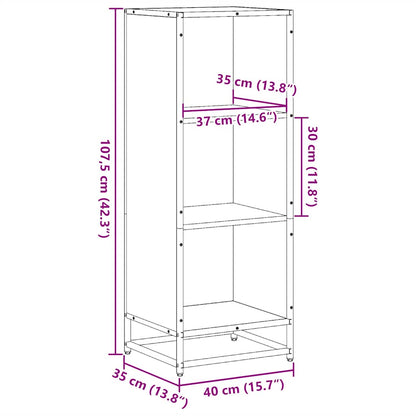 Boekenkast 40x35x107,5 cm bewerkt hout grijs sonoma eikenkleur
