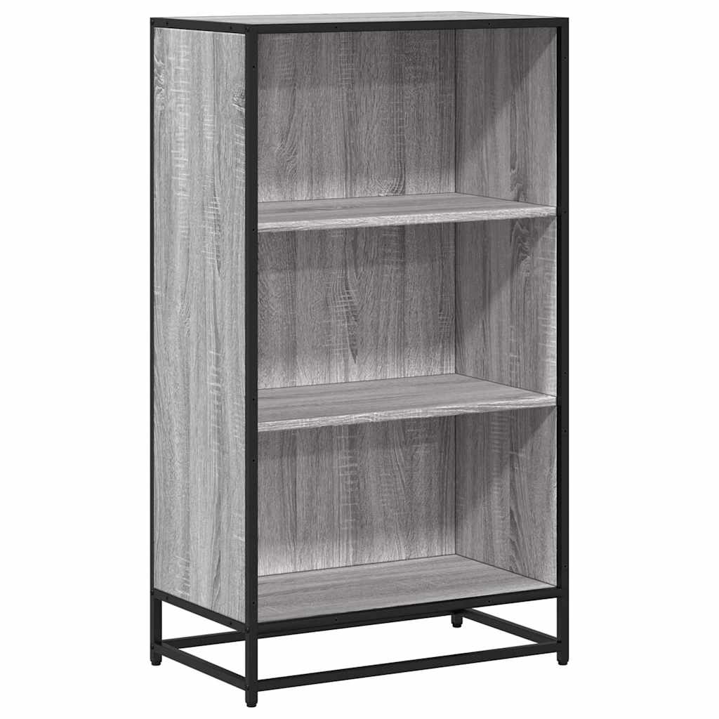 Boekenkast 60x35x107,5 cm bewerkt hout grijs sonoma eikenkleur