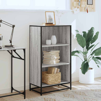 Boekenkast 60x35x107,5 cm bewerkt hout grijs sonoma eikenkleur